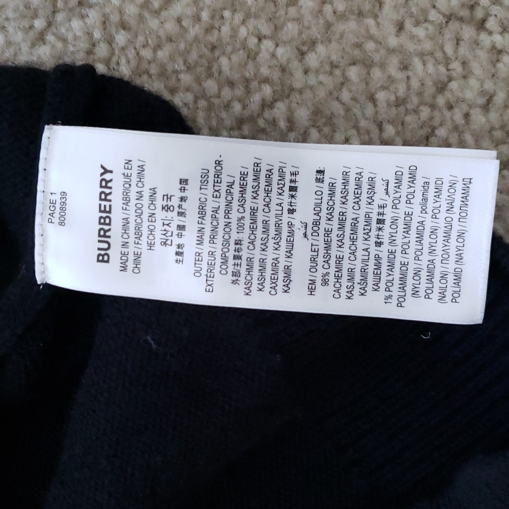 BURBERRY ICON STRIPE 100% CASHMERE SWEATER - Picture 9 of 10